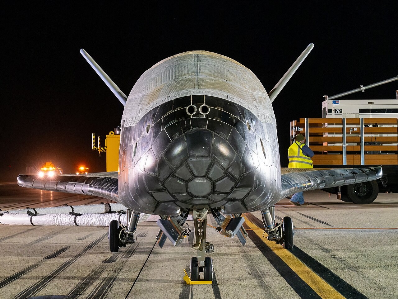 File photo: The U.S. Space Force’s X-37B Orbital Test Vehicle is shown after landing at Vandenberg Space Force Base, California, on March 7, 2025. Illustrative context; not a photograph of the reported event.