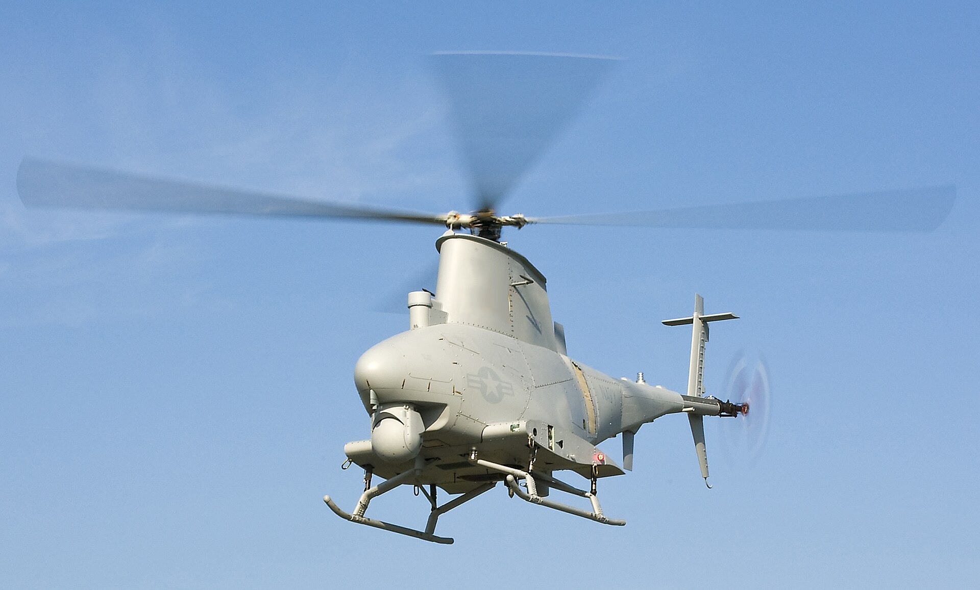 File photo: an MQ-8B Fire Scout during a 2011 test flight. Illustrative context for unmanned rotorcraft; this is not Sikorsky’s Nomad 100.